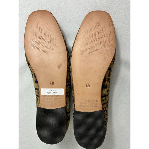 Artemis Design Co. Women's Wool Carpet Loafers - Sz 9.5 - Picture 8 of 9